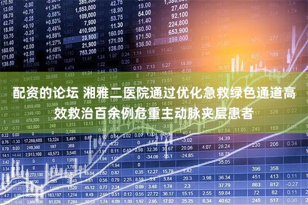 配资的论坛 湘雅二医院通过优化急救绿色通道高效救治百余例危重主动脉夹层患者